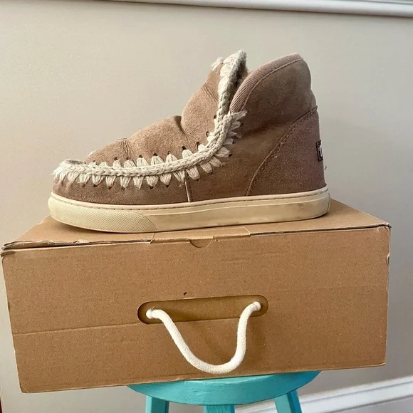 Mou Eskimo Sneaker Boots Elephant Grey Women’s Size 38 Winter & Rain Boots